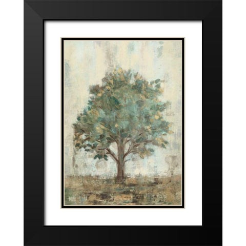 Verdi Trees I Black Modern Wood Framed Art Print with Double Matting by Vassileva, Silvia