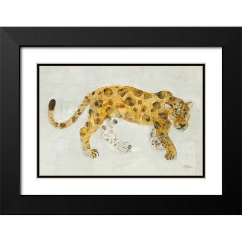 Big Cat I Black Modern Wood Framed Art Print with Double Matting by Hristova, Albena