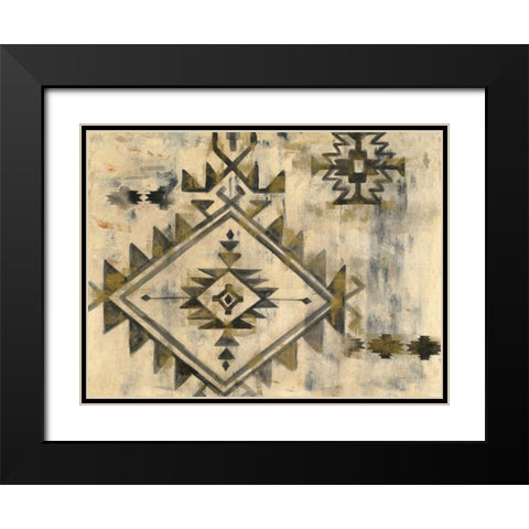 Southwest Design VI Black Modern Wood Framed Art Print with Double Matting by Vassileva, Silvia