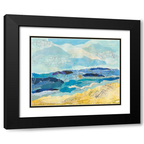 Abstract Coastal II Black Modern Wood Framed Art Print with Double Matting by Prahl, Courtney