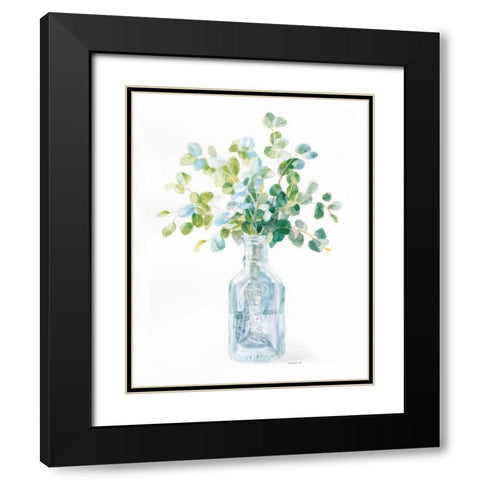 Beach Flowers IV Black Modern Wood Framed Art Print with Double Matting by Nai, Danhui