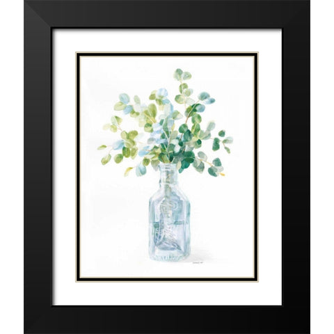 Beach Flowers IV Black Modern Wood Framed Art Print with Double Matting by Nai, Danhui