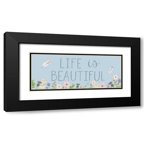 Spring Sentiments I Black Modern Wood Framed Art Print with Double Matting by Jackson, Jenaya
