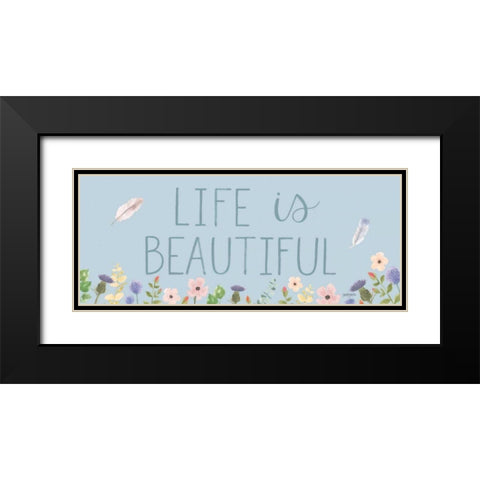 Spring Sentiments I Black Modern Wood Framed Art Print with Double Matting by Jackson, Jenaya