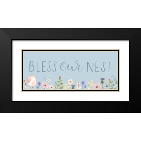 Spring Sentiments V Black Modern Wood Framed Art Print with Double Matting by Jackson, Jenaya