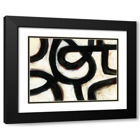 In the Maze IV Black Modern Wood Framed Art Print with Double Matting by Davies, Jane