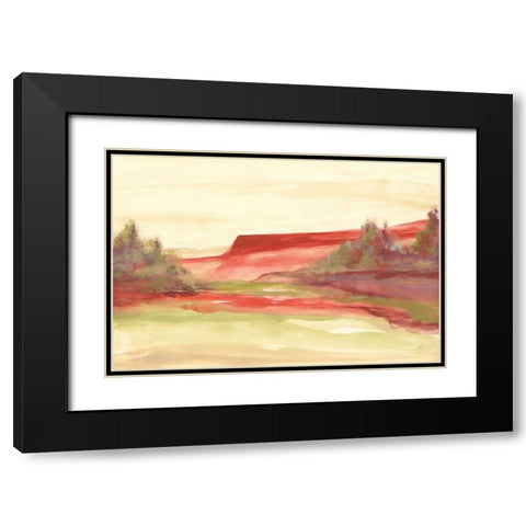 Red Rock V Black Modern Wood Framed Art Print with Double Matting by Paschke, Chris