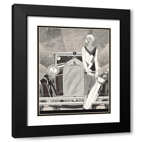 Road Tour II No Words Black Modern Wood Framed Art Print with Double Matting by Schlabach, Sue