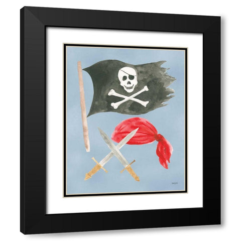 Pirates II Black Modern Wood Framed Art Print with Double Matting by Jackson, Jenaya