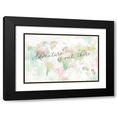 World Adventure I Black Modern Wood Framed Art Print with Double Matting by Pertiet, Katie