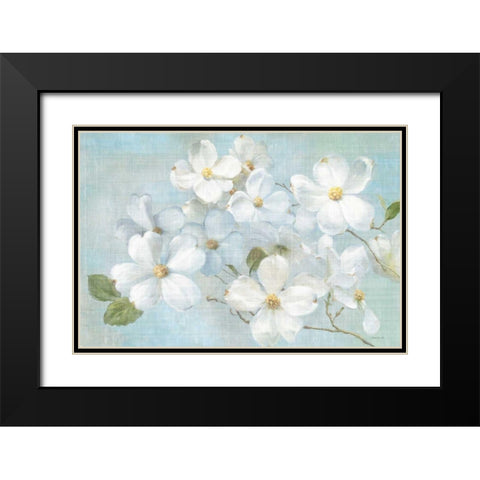Indiness Blossoms Light Black Modern Wood Framed Art Print with Double Matting by Nai, Danhui