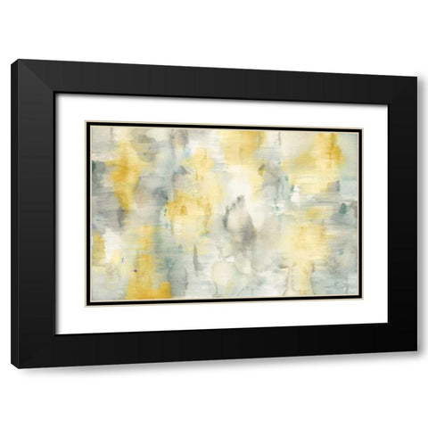 Summer Shower v2 Crop Black Modern Wood Framed Art Print with Double Matting by Nai, Danhui