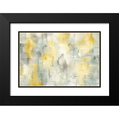 Summer Shower v2 Crop Black Modern Wood Framed Art Print with Double Matting by Nai, Danhui