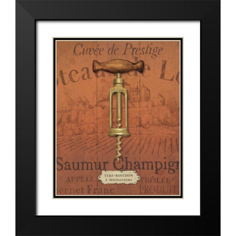 Antique Corkscrew II Red Black Modern Wood Framed Art Print with Double Matting by Brissonnet, Daphne