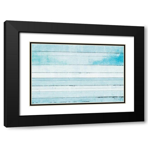 Beachscape Palms IX blue Black Modern Wood Framed Art Print with Double Matting by Mullan, Michael