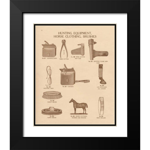 Equine Riding Gear IV Black Modern Wood Framed Art Print with Double Matting by Wild Apple Portfolio