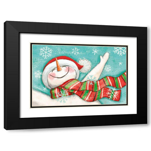 Let it Snow I Black Modern Wood Framed Art Print with Double Matting by Urban, Mary