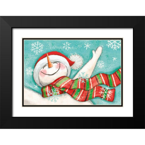 Let it Snow I Black Modern Wood Framed Art Print with Double Matting by Urban, Mary