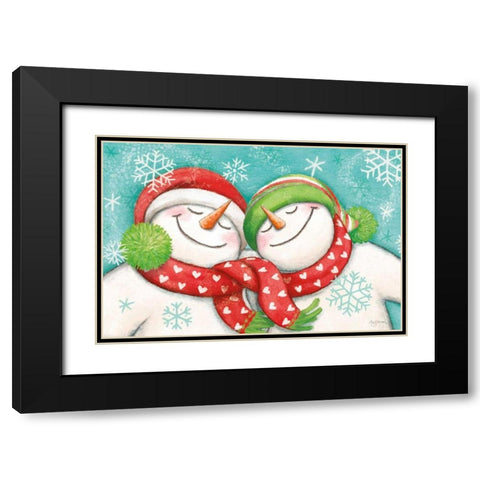 Let it Snow II Black Modern Wood Framed Art Print with Double Matting by Urban, Mary