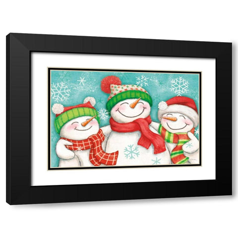 Let it Snow III Black Modern Wood Framed Art Print with Double Matting by Urban, Mary