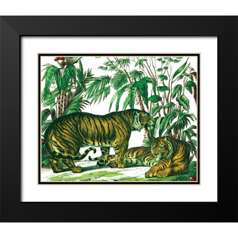 Jungle Flair V Black Modern Wood Framed Art Print with Double Matting by Wild Apple Portfolio
