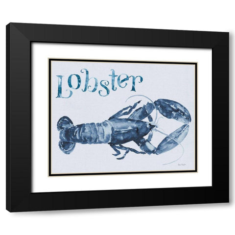 Beach House Kitchen Blue Lobster Black Modern Wood Framed Art Print with Double Matting by Audit, Lisa