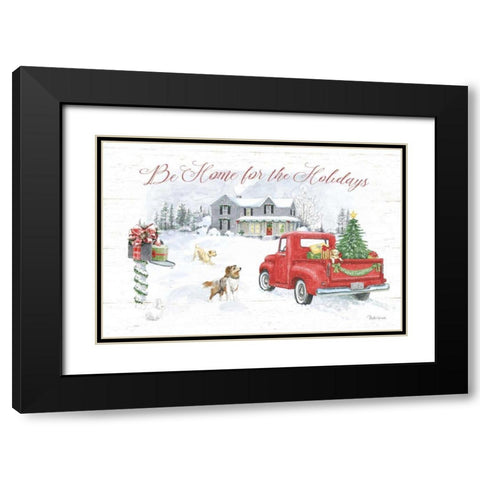 Farmhouse Holidays VI Black Modern Wood Framed Art Print with Double Matting by Grove, Beth