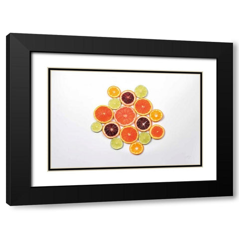 Sunny Citrus I Black Modern Wood Framed Art Print with Double Matting by Bradley, Felicity