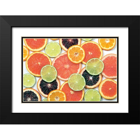 Sunny Citrus IV Black Modern Wood Framed Art Print with Double Matting by Bradley, Felicity