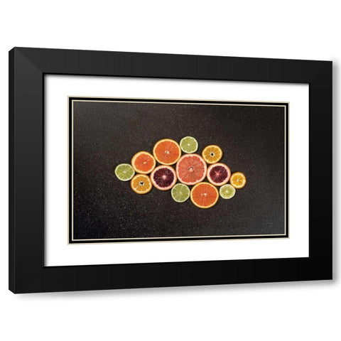 Citrus Drama I Black Modern Wood Framed Art Print with Double Matting by Bradley, Felicity