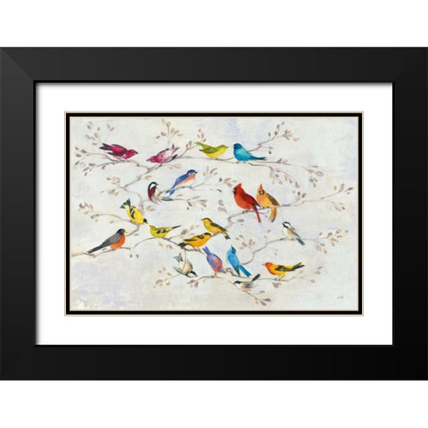 A Little Bird Told Me Black Modern Wood Framed Art Print with Double Matting by Purinton, Julia