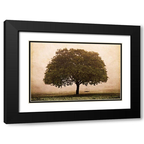 The Hopeful Oak Black Modern Wood Framed Art Print with Double Matting by Van Swearingen, Debra