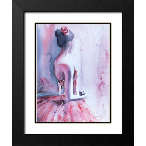 Backstage Nerves Black Modern Wood Framed Art Print with Double Matting by Valle, Aimee Del