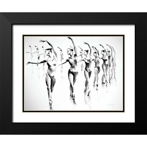 Rehearsal Black Modern Wood Framed Art Print with Double Matting by Valle, Aimee Del