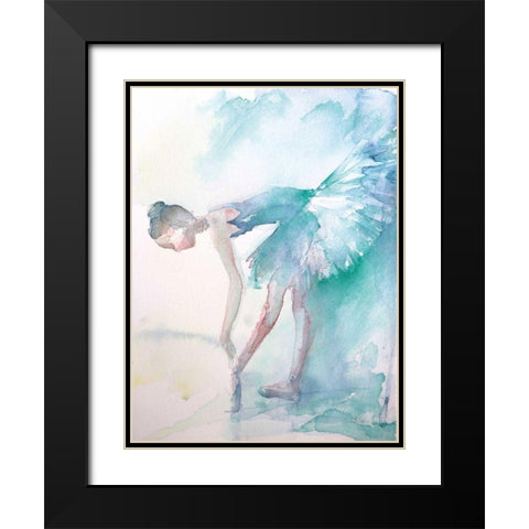 Pointe Shoes Black Modern Wood Framed Art Print with Double Matting by Valle, Aimee Del