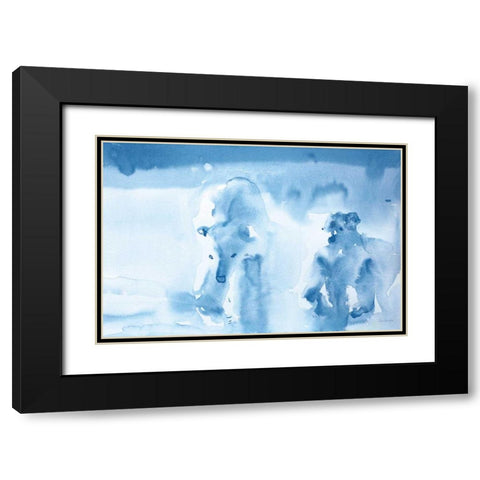 Ice Bears Black Modern Wood Framed Art Print with Double Matting by Valle, Aimee Del