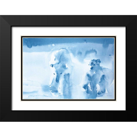 Ice Bears Black Modern Wood Framed Art Print with Double Matting by Valle, Aimee Del