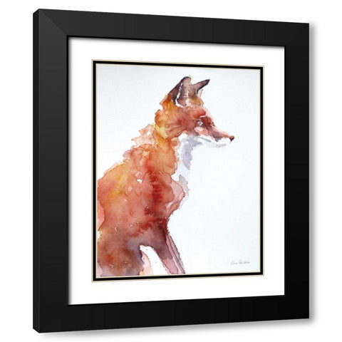 Sly as a Fox Black Modern Wood Framed Art Print with Double Matting by Valle, Aimee Del