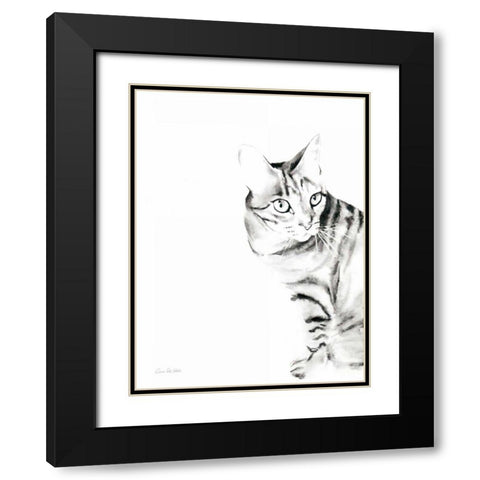 Sadie Black Modern Wood Framed Art Print with Double Matting by Valle, Aimee Del