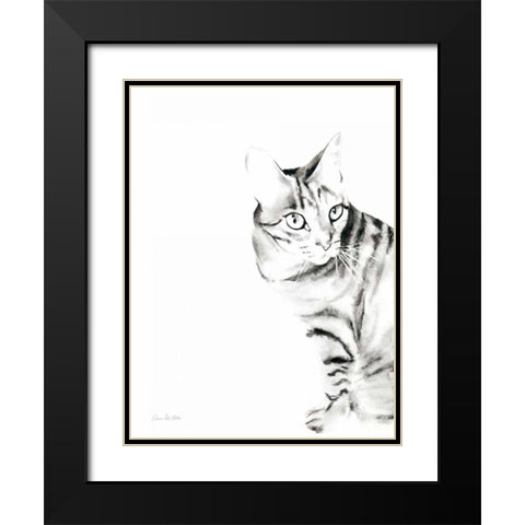 Sadie Black Modern Wood Framed Art Print with Double Matting by Valle, Aimee Del