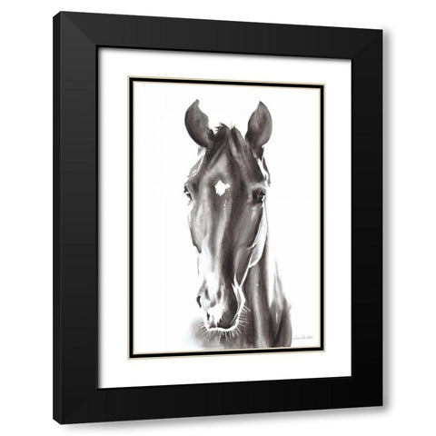 Le Cheval Noir Black Modern Wood Framed Art Print with Double Matting by Valle, Aimee Del