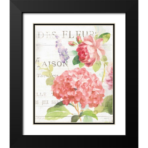 Maison Des Fleurs IV Black Modern Wood Framed Art Print with Double Matting by Nai, Danhui