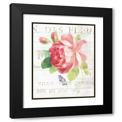 Maison des Fleurs VIII Black Modern Wood Framed Art Print with Double Matting by Nai, Danhui