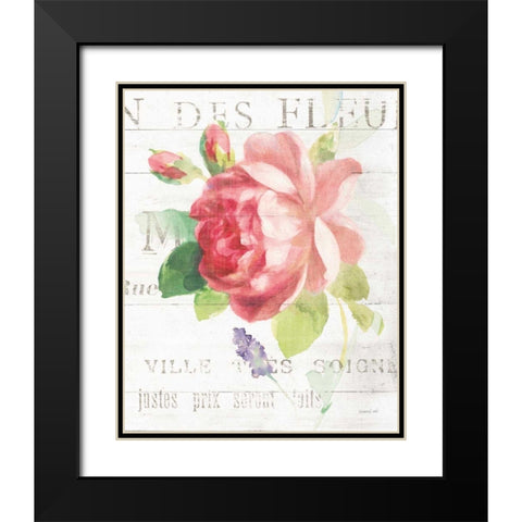 Maison des Fleurs VIII Black Modern Wood Framed Art Print with Double Matting by Nai, Danhui