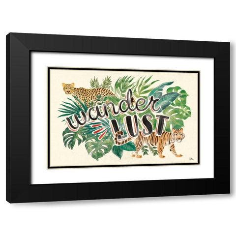 Jungle Vibes VII Black Modern Wood Framed Art Print with Double Matting by Penner, Janelle