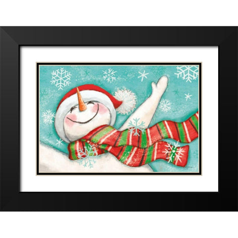 Let it Snow I Eyes Open Black Modern Wood Framed Art Print with Double Matting by Urban, Mary
