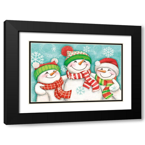 Let it Snow III Eyes Open Black Modern Wood Framed Art Print with Double Matting by Urban, Mary