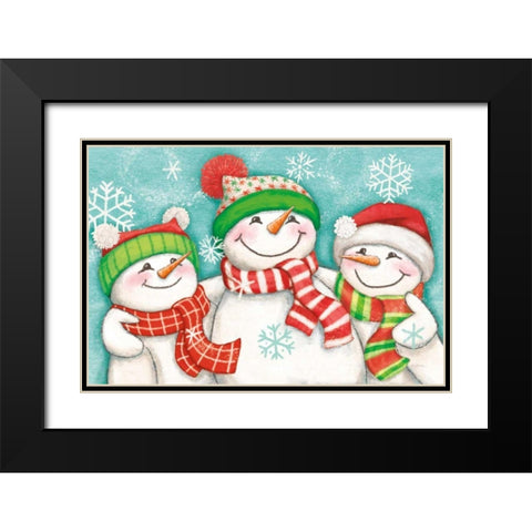 Let it Snow III Eyes Open Black Modern Wood Framed Art Print with Double Matting by Urban, Mary