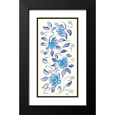 Peacock Garden X Black Modern Wood Framed Art Print with Double Matting by Thomas, Miranda