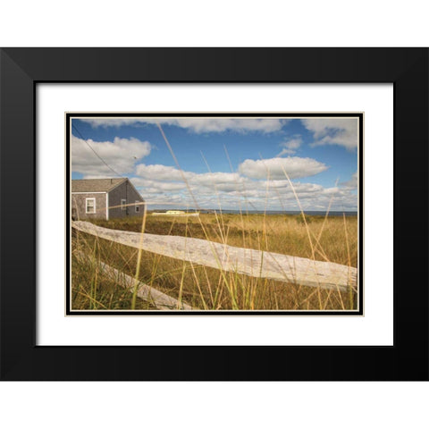The Cottage Black Modern Wood Framed Art Print with Double Matting by Aledanda